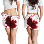 Blood Splashed Print Women's Shorts