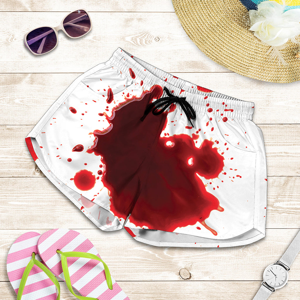 Blood Splashed Print Women's Shorts