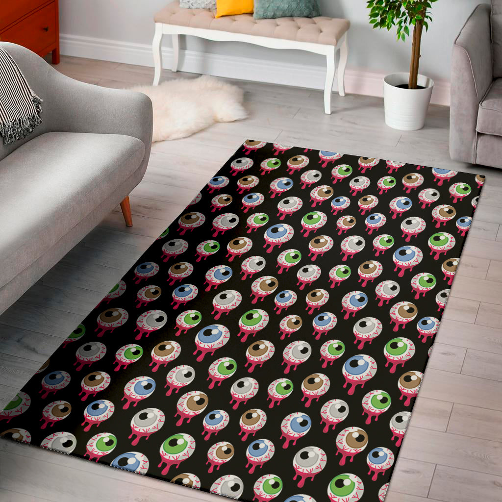 Bloody Eyeball Pattern Print Area Rug