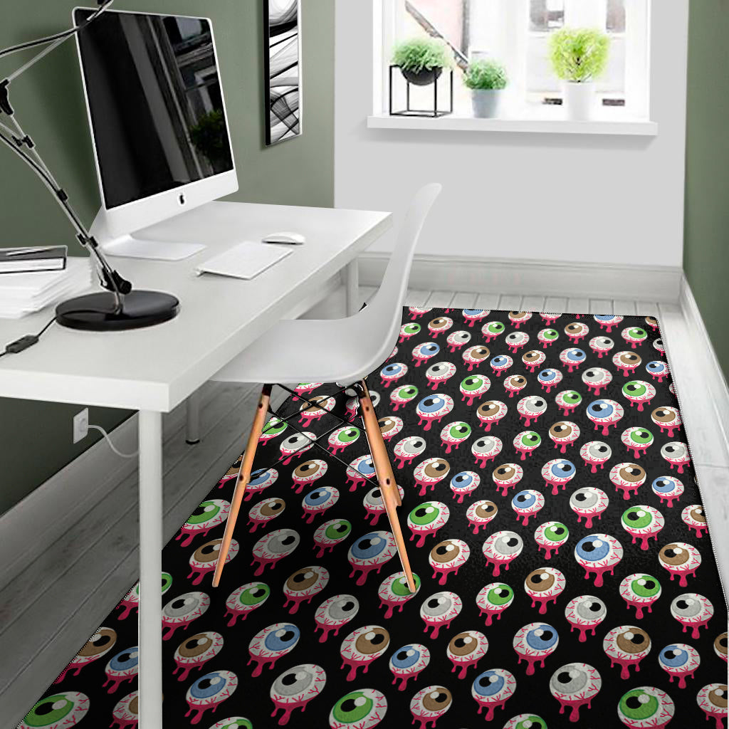 Bloody Eyeball Pattern Print Area Rug