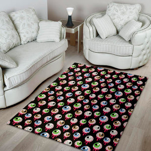 Bloody Eyeball Pattern Print Area Rug