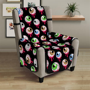 Bloody Eyeball Pattern Print Armchair Protector