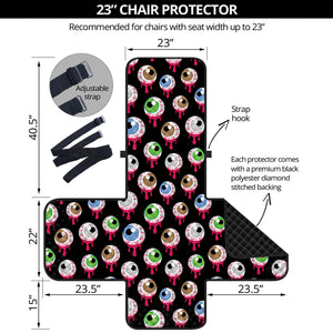 Bloody Eyeball Pattern Print Armchair Protector