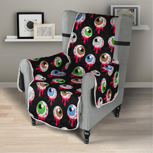 Bloody Eyeball Pattern Print Armchair Protector