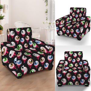 Bloody Eyeball Pattern Print Armchair Slipcover