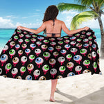Bloody Eyeball Pattern Print Beach Sarong Wrap