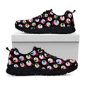 Bloody Eyeball Pattern Print Black Running Shoes