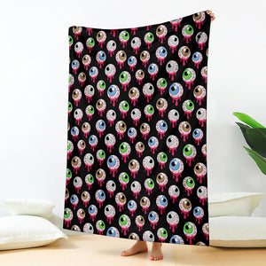 Bloody Eyeball Pattern Print Blanket