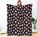 Bloody Eyeball Pattern Print Blanket