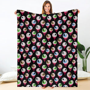 Bloody Eyeball Pattern Print Blanket