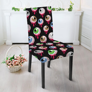 Bloody Eyeball Pattern Print Dining Chair Slipcover