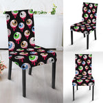 Bloody Eyeball Pattern Print Dining Chair Slipcover