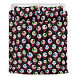 Bloody Eyeball Pattern Print Duvet Cover Bedding Set