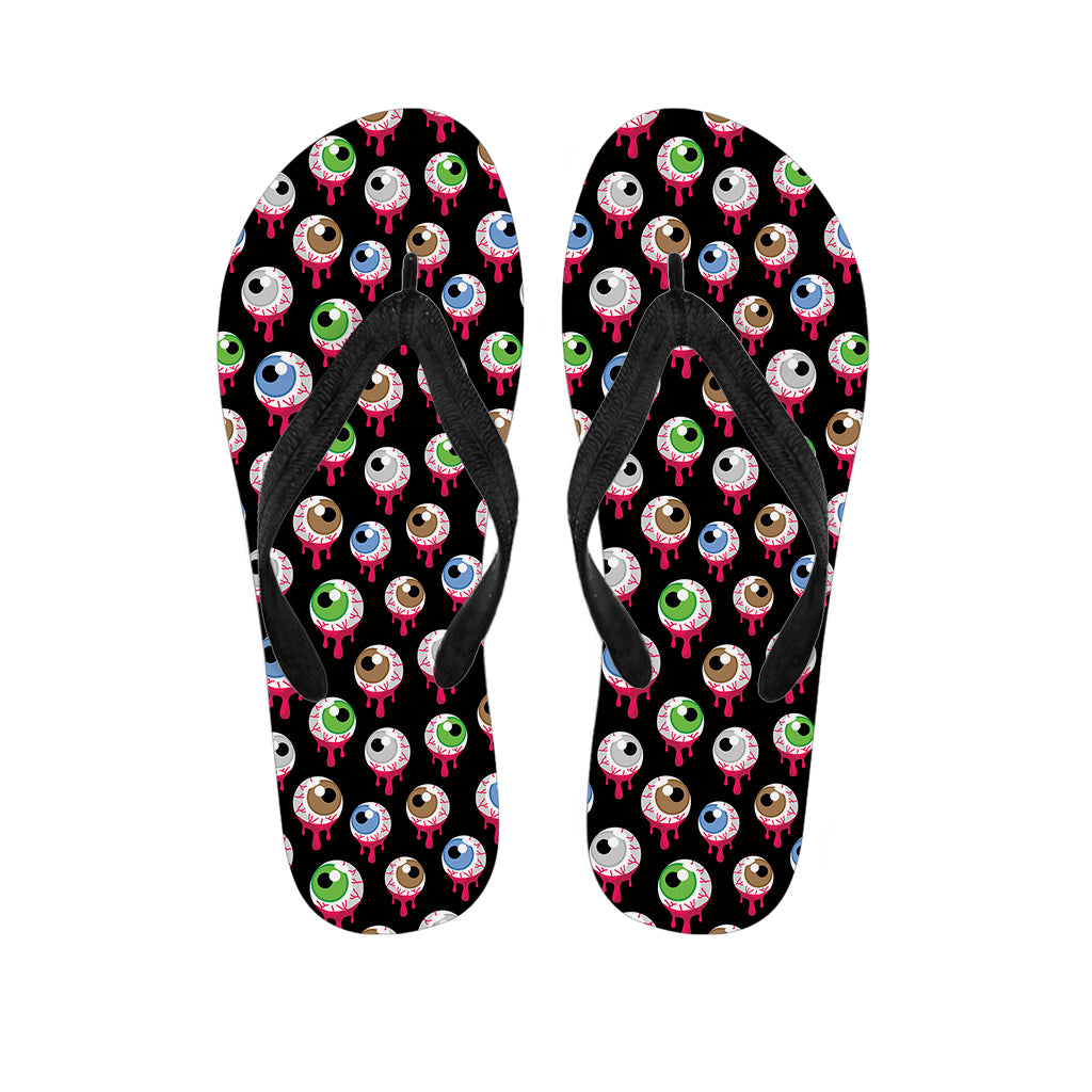 Bloody Eyeball Pattern Print Flip Flops