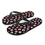 Bloody Eyeball Pattern Print Flip Flops