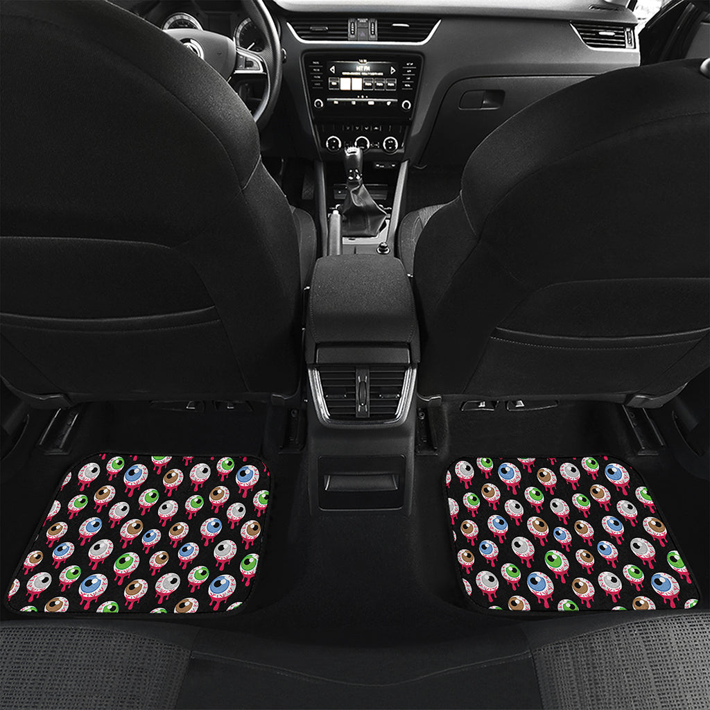 Bloody Eyeball Pattern Print Front and Back Car Floor Mats