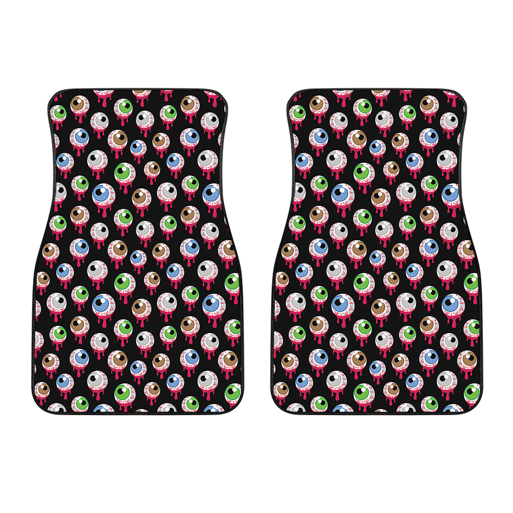 Bloody Eyeball Pattern Print Front Car Floor Mats