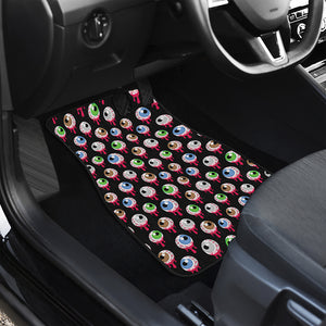 Bloody Eyeball Pattern Print Front Car Floor Mats