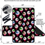 Bloody Eyeball Pattern Print Half Sofa Protector