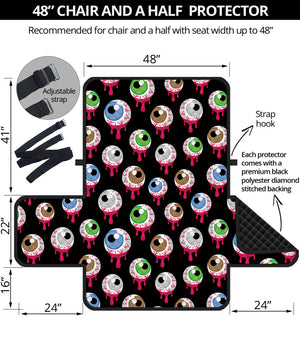 Bloody Eyeball Pattern Print Half Sofa Protector