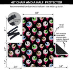 Bloody Eyeball Pattern Print Half Sofa Protector