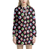 Bloody Eyeball Pattern Print Hoodie Dress