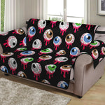 Bloody Eyeball Pattern Print Loveseat Protector