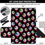 Bloody Eyeball Pattern Print Loveseat Protector