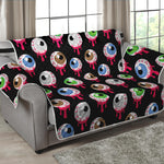 Bloody Eyeball Pattern Print Loveseat Protector