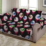 Bloody Eyeball Pattern Print Loveseat Protector