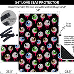 Bloody Eyeball Pattern Print Loveseat Protector