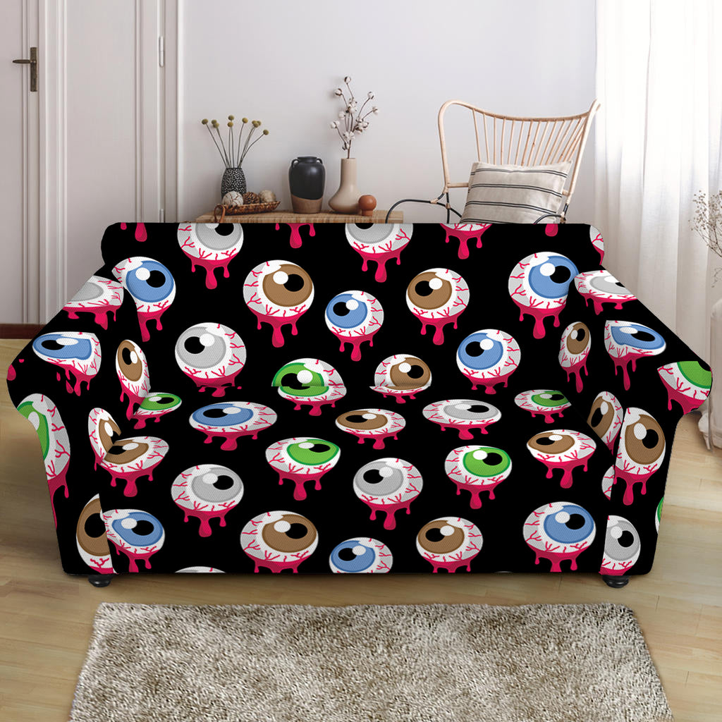 Bloody Eyeball Pattern Print Loveseat Slipcover