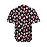 Bloody Eyeball Pattern Print Men's Baseball Jersey