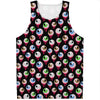 Bloody Eyeball Pattern Print Men's Tank Top