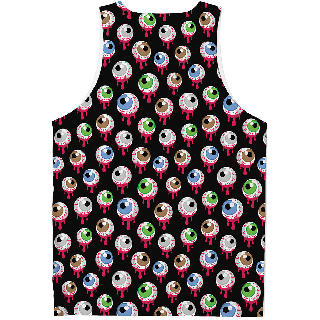 Bloody Eyeball Pattern Print Men's Tank Top