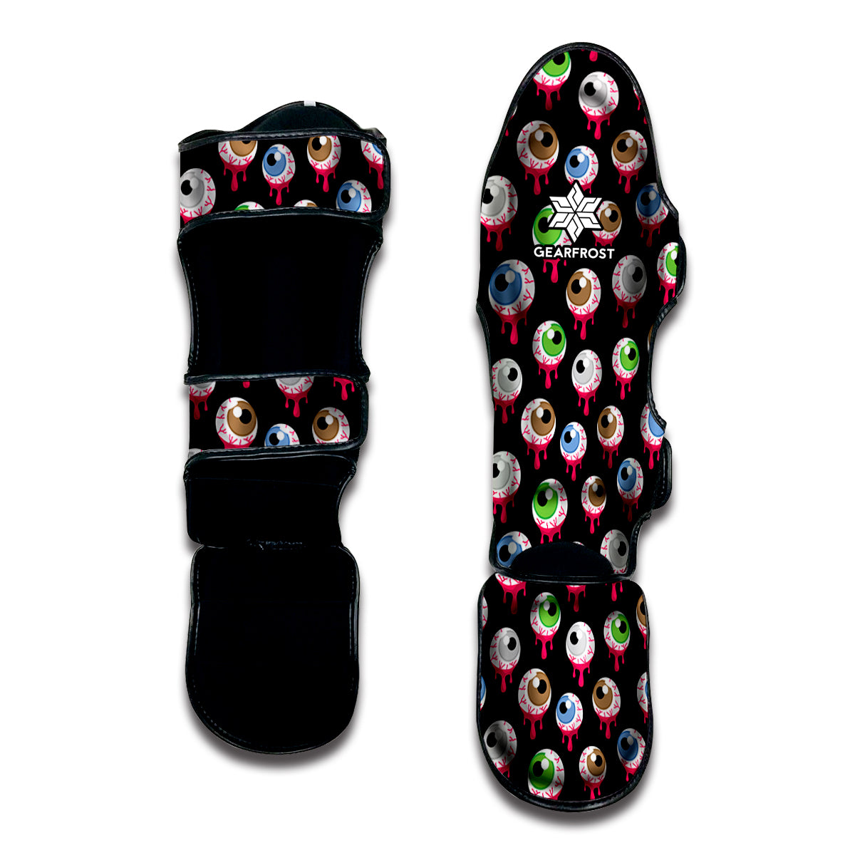 Bloody Eyeball Pattern Print Muay Thai Shin Guard