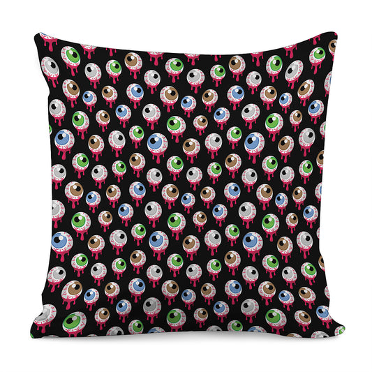 Bloody Eyeball Pattern Print Pillow Cover