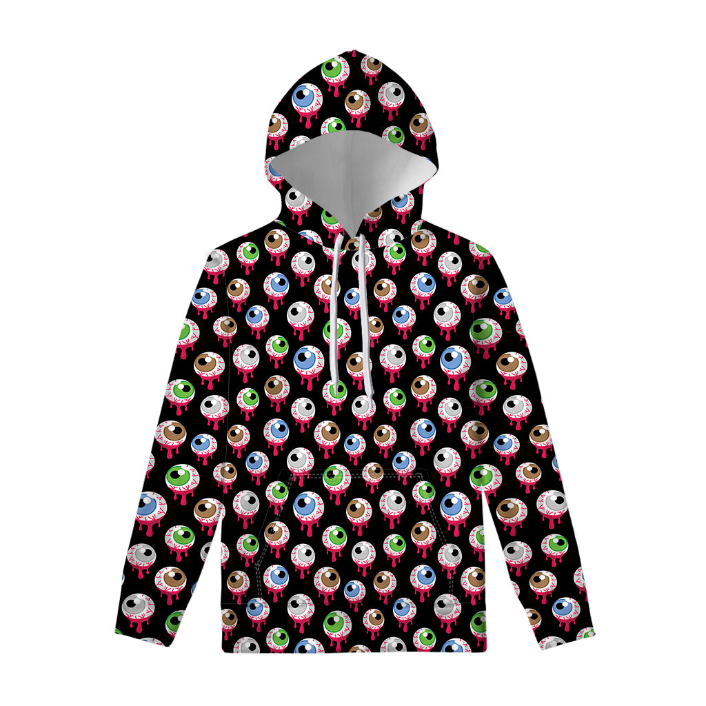 Bloody Eyeball Pattern Print Pullover Hoodie