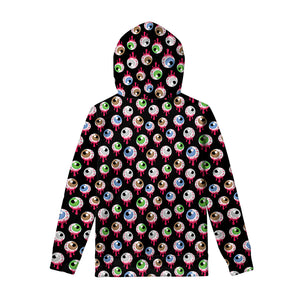 Bloody Eyeball Pattern Print Pullover Hoodie