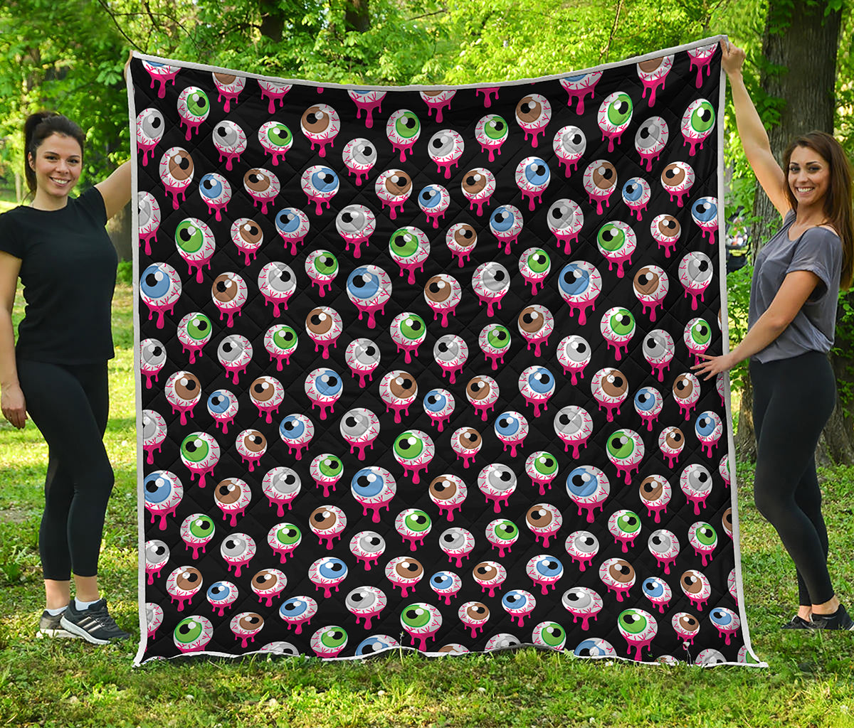 Bloody Eyeball Pattern Print Quilt