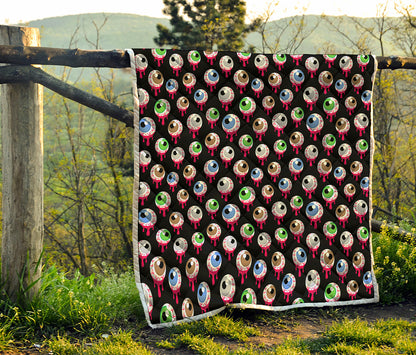 Bloody Eyeball Pattern Print Quilt