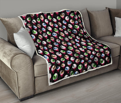 Bloody Eyeball Pattern Print Quilt