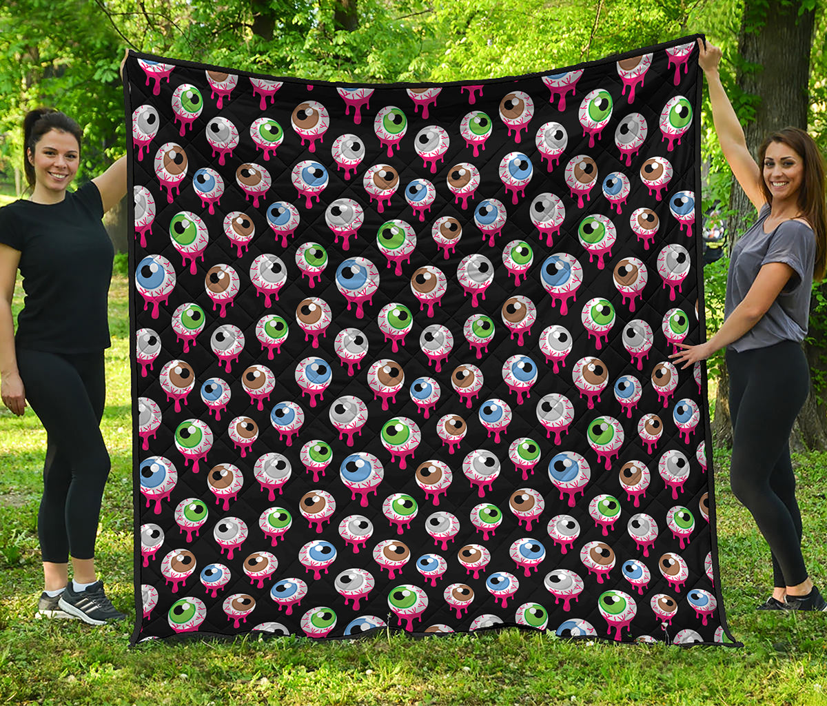 Bloody Eyeball Pattern Print Quilt