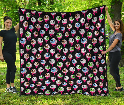 Bloody Eyeball Pattern Print Quilt