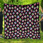 Bloody Eyeball Pattern Print Quilt
