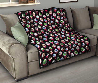 Bloody Eyeball Pattern Print Quilt