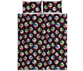 Bloody Eyeball Pattern Print Quilt Bed Set