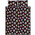 Bloody Eyeball Pattern Print Quilt Bed Set