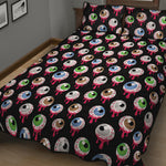 Bloody Eyeball Pattern Print Quilt Bed Set