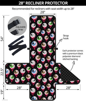 Bloody Eyeball Pattern Print Recliner Protector